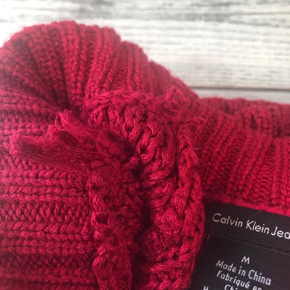 Calvin Klein Jeans Curved Hem Breathable Knit Sweater M - Picture 9 of 9